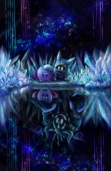 Rule 34 | 2boys, blue eyes, crystal, dual persona, hand on head, horns, kirby, kirby&#039;s return to dream land, kirby (series), magolor, magolor soul, male focus, multiple boys, nihontou, nintendo, red eyes, reflection, star (symbol), yellow eyes