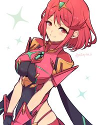 Rule 34 | breasts, highres, large breasts, mochimochi (xseynao), pyra (xenoblade), red eyes, red hair, short hair, solo, xenoblade chronicles (series), xenoblade chronicles 2