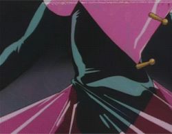 Rule 34 | 1girl, animated, animated gif, ass, bodysuit, cockpit, formal, g gundam, gundam, lowres, mobile trace suit, pink theme, rain mikamura, screencap, skin tight, solo, suit, thighhighs