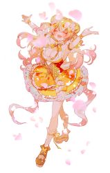 Rule 34 | 1girl, animal ears, blonde hair, blush, breasts, closed eyes, double bun, flower, gradient hair, hair between eyes, hair bun, hair flower, hair ornament, hololive, long hair, looking at viewer, mamaloni, momosuzu nene, multicolored hair, open mouth, pink hair, smile, solo, virtual youtuber