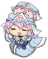 Rule 34 | 1girl, :d, = =, cosplay, crossover, kirby, kirby (series), nintendo, on head, open mouth, pink hair, saigyouji yuyuko, saigyouji yuyuko (cosplay), simple background, smile, toto (hitori othello), touhou, trait connection, transparent background, triangular headpiece, | |