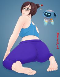 Rule 34 | absurdres, barefoot, feet, highres, mei (overwatch), nail polish, overwatch, overwatch 1, soles, toes