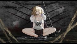 Rule 34 | 1girl, 2020, absurdres, animal ears, arknights, artist name, bare arms, bare legs, bare shoulders, black choker, black footwear, black jacket, black shorts, blonde hair, boots, breasts, bruise, character name, chinese commentary, choker, cleavage, commentary request, copyright name, cutoffs, fur-trimmed jacket, fur trim, hair between eyes, hammer, head tilt, highres, indian style, injury, jacket, jacket on shoulders, large breasts, letterboxed, lion ears, long hair, looking at viewer, mouth hold, niuy, parted lips, short shorts, shorts, siege (arknights), sitting, solo, tank top, thighs, weapon, white tank top, yellow eyes
