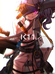 Rule 34 | 1girl, 20mm grenade, 20x30mm grenade, 20x30mm lv heab k167, 20x30mm lv p k168, airburst grenade launcher, airburst round, ammunition, anti-materiel cartridge, arm up, artist name, assault rifle, backlighting, belt, bikini, black bikini, black panties, blue shorts, bolt-action grenade launcher, bolt action, breasts, buckle, bullet, bullpup, burst fire gun, burst fire rifle, cannon cartridge, carbine, character name, clip studio paint (medium), coat, commentary request, computerized scope, cooler, cowboy shot, daewoo k11, dated, dress, dropping, dummy round, earrings, explosive, fragmentation grenade, fragmentation warhead, girls&#039; frontline, gloves, glowing, glowing eye, grenade, grenade cartridge, grenade launcher, grey coat, gun, hair between eyes, high-explosive airburst round, high-explosive cartridge, holding, holding gun, holding weapon, id card, jewelry, k11 (girls&#039; frontline), korean commentary, large-caliber cartridge, leather choker, long coat, long hair, looking at viewer, madcore, medium breasts, messy hair, military cartridge, multi-weapon, multimeter, multiple-barrel firearm, multiple straps, name tag, open clothes, open coat, open dress, panties, parted lips, precision-guided firearm, precision-guided munition, purple eyes, rifle, ringed eyes, scope, shells, short-barreled rifle, short shorts, shorts, side ponytail, sidelocks, sight (weapon), signature, simple background, single earring, skindentation, smart grenade, smart scope, smirk, solo, strap, subsonic ammunition, swimsuit, telescopic sight, thermal weapon sight, thigh strap, thighs, underbarrel assault rifle, underbarrel rifle, underwear, weapon, white background, white dress