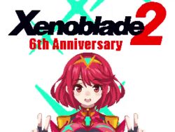 Rule 34 | 1girl, :d, animated, anniversary, armor, blinking, bob cut, bouncing breasts, breasts, core crystal (xenoblade), curvy, double v, fingerless gloves, gloves, idle animation, impossible clothes, large breasts, leotard, leotard under clothes, looking at viewer, open mouth, pixel art, pyra (xenoblade), red eyes, red hair, red shorts, sakuemon, short shorts, short sleeves, shorts, shoulder armor, skindentation, smile, solo, straight-on, swept bangs, thick thighs, thighhighs, thighs, tiara, v, video, wide hips, xenoblade chronicles (series), xenoblade chronicles 2