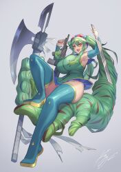 Rule 34 | 1girl, absurdly long hair, absurdres, aqua footwear, armpits, assault rifle, axe, battle axe, blue hair, blue skirt, boots, breasts, bullpup, check weapon, commentary request, commission, crossover, full body, fusion, goggles, goggles on head, green hair, green vest, grey background, gun, hair between eyes, hank j. wimbleton, hank miku, hatsune miku, high heel boots, high heels, highres, holding, holding axe, holding gun, holding sword, holding weapon, knee up, l85, large breasts, long hair, looking at viewer, machete, madness combat, multicolored hair, open mouth, panties, pleated skirt, prehensile hair, red-tinted eyewear, red eyes, red hair, rifle, sakazu mekasuke, sharp teeth, signature, simple background, sitting, skeb commission, skirt, solo, streaked hair, striped clothes, striped panties, sword, teeth, thigh boots, tinted eyewear, triple wielding, twintails, underwear, upper teeth only, v-shaped eyebrows, very long hair, vest, vocaloid, weapon, weapon request, white panties