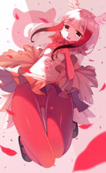 Rule 34 | 10s, 1girl, bird tail, black footwear, blunt bangs, blush, cameltoe, frilled sleeves, frills, full body, gloves, hand on own chest, head wings, highres, japanese crested ibis (kemono friends), kemono friends, long sleeves, looking at viewer, medium hair, miniskirt, multicolored hair, natsu97, pantyhose, pleated skirt, red gloves, red pantyhose, red skirt, shirt, shoes, silver hair, skirt, solo, tail, thigh gap, two-tone hair, upskirt, white shirt, wings, yellow eyes