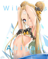 Rule 34 | 1girl, abigail williams (emerald float) (fate), abigail williams (fate), absurdres, alternate hairstyle, armpits, arms behind head, arms up, artist request, bad id, bad pixiv id, bare shoulders, bikini, black bikini, black bow, blonde hair, blue eyes, blush, bow, breasts, character name, double bun, fate/grand order, fate (series), forehead, frilled bikini, frills, hair bow, hair bun, highres, innertube, long hair, looking at viewer, navel, official alternate costume, orange bow, parted bangs, polka dot, polka dot bow, simple background, small breasts, solo, swim ring, swimsuit, very long hair, white background