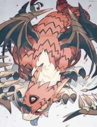 Rule 34 | 1other, digicore, digimon, digimon (creature), dorugoramon, highres, horns, other focus, sharp teeth, solo, teeth
