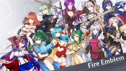 Rule 34 | 6+girls, :o, absurdres, alear (female) (fire emblem), alear (fire emblem), armor, bare shoulders, belt, black choker, black gloves, black hairband, black robe, blue dress, blue eyes, blue hair, blue scarf, blue skirt, book, breastplate, breasts, byleth (female) (fire emblem), byleth (fire emblem), celica (fire emblem), choker, cleavage, commentary, commission, corrin (female) (fire emblem), corrin (fire emblem), dress, eirika (fire emblem), elbow gloves, elincia ridell crimea, falchion (fire emblem), fingerless gloves, fire emblem, fire emblem: radiant dawn, fire emblem: the blazing blade, fire emblem: the sacred stones, fire emblem: three houses, fire emblem awakening, fire emblem echoes: shadows of valentia, fire emblem engage, fire emblem fates, fire emblem warriors: three hopes, gloves, green eyes, green hair, grey hair, hair over one eye, hairband, heterochromia, highres, holding, holding book, holding staff, holding sword, holding weapon, levin sword, long hair, long sleeves, looking at viewer, lucina (fire emblem), lyn (fire emblem), medium breasts, micaiah (fire emblem), miniskirt, multicolored hair, multiple girls, nintendo, off-shoulder dress, off shoulder, open mouth, pauldrons, pink hair, pixiv commission, purple dress, purple eyes, purple hair, rapier, red eyes, red hair, red shirt, robe, robin (female) (fire emblem), robin (fire emblem), scarf, shez (female) (fire emblem), shez (fire emblem), shirt, short dress, short sleeves, shoulder armor, silvercandy gum, skirt, sleeveless, sleeveless dress, small breasts, staff, streaked hair, sword, sword of the creator, tiara, twintails, very long hair, weapon, white hair, white shirt, yato (fire emblem), yellow eyes