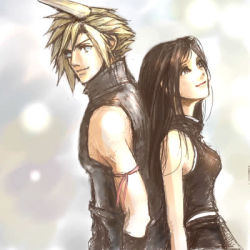 Rule 34 | 00s, 1990s (style), back-to-back, cloud strife, couple, final fantasy, final fantasy vii, final fantasy vii advent children, lowres, tifa lockhart