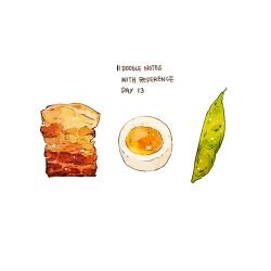 Rule 34 | commentary, cyannism, egg, egg (food), english commentary, english text, food, food focus, hardboiled egg, meat, no humans, original, pea, simple background, softboiled egg, vegetable, white background