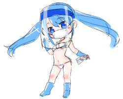 Rule 34 | 1girl, alcohol, aqua boots, aqua gloves, aqua hair, artist request, bare shoulders, bikini, blue eyes, blue gloves, blue hair, blush, blush stickers, boots, bottle, bra, chibi, contrapposto, coronavirus pandemic, covered mouth, face mask, face shield, female focus, full body, gloves, hair between eyes, legs, long hair, looking at viewer, mask, mask bikini, mouth mask, multicolored hair, navel, original, panties, personification, raised eyebrows, rubber boots, rubber gloves, simple background, sketch, solo, spray bottle, standing, stomach, streaked hair, surgical gloves, surgical mask, swimsuit, tagme, thigh gap, thighs, twintails, underwear, white background, white bikini, white bra, white panties