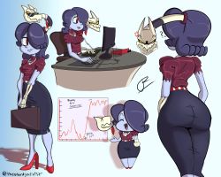 Rule 34 | 1girl, ass, high heels, highres, skullgirls, solo, squigly (skullgirls), tagme, zombie