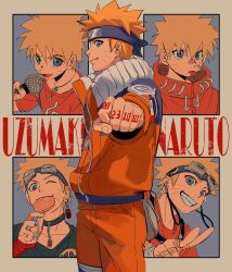Rule 34 | 1boy, abanovo, blonde hair, blue eyes, candy, child, choker, commentary, dated commentary, english text, facial mark, food, forehead protector, highres, lollipop, looking at viewer, male focus, microphone, naruto, naruto (series), one eye closed, open mouth, short hair, solo, spiked hair, symbol-only commentary, tongue, tongue out, uzumaki naruto, whisker markings