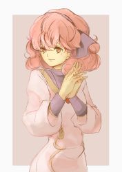 Rule 34 | 1girl, brown eyes, curly hair, fire emblem, fire emblem echoes: shadows of valentia, genny (fire emblem), hairband, highres, jewelry, necklace, nintendo, pink hair, solo, upper body