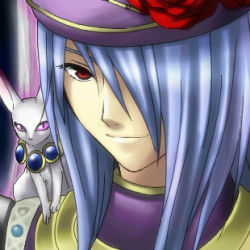 Rule 34 | .hack//, .hack//g.u., 00s, 1boy, bandai, cat, cyber connect 2, endrance, hat, long hair, lowres, male focus, mia, purple hair, solo, tagme