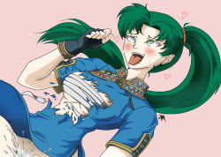 Rule 34 | ahegao, breast wrap, chest sarashi, cum, cum in pussy, fire emblem, fire emblem: the blazing blade, lyn (fire emblem), nintendo, sarashi, tongue, tongue out, torn clothes, zamtranger