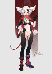 Rule 34 | 1girl, absurdres, animal ears, bikini, black bikini, black gloves, cloak, dated, earrings, eyelashes, eyes visible through hair, fur-trimmed cloak, fur trim, gloves, hair ornament, highres, jewelry, linween, looking at viewer, mouse ears, mouse girl, mouse tail, multicolored clothes, multicolored gloves, navel, open hand, open mouth, original, pink footwear, pink legwear, red cloak, red eyes, red gloves, round teeth, shiny skin, short eyebrows, short hair, signature, single earring, solo, standing, swimsuit, tail, teeth, two-tone gloves, upper teeth only, waving, white hair