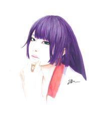 Rule 34 | bakemonogatari, monogatari (series), purple hair, senjougahara hitagi, skinrar, tagme