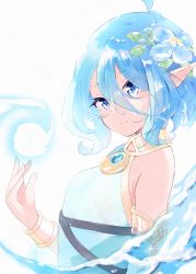 Rule 34 | 1girl, blue eyes, blue hair, blush, elf, highres, kokkoro (princess connect!), looking at viewer, pointy ears, princess connect!, uruc