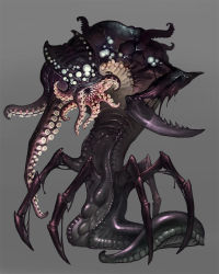 Rule 34 | blank eyes, bug, claws, creature, creature and personification, fangs, fangs out, hybrid, melting, monster, monsterification, octopus, open mouth, original, scebiqu, snake, snake tail, spider, tail, tentacles, white eyes