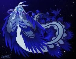 Rule 34 | 1girl, black background, blue eyes, blue hair, blue skin, bright pupils, bubble, colored eyelashes, colored inner hair, colored skin, commission, fins, frilled shirt collar, frills, full body, gills, glaucus atlanticus, grey hair, hands up, head fins, highres, long sleeves, looking at viewer, mermaid, monster girl, multicolored hair, multicolored skin, original, own hands together, ruteko (ruko220), sea slug girl, short hair, simple background, skeb commission, solo, tentacles, two-tone hair, underwater, white pupils, white skin, wide sleeves