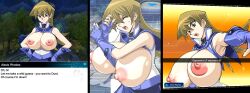 Rule 34 | 1girl, blonde hair, breastless clothes, breasts, breasts out, duel academy uniform (yu-gi-oh! gx), game mod, gloves, highres, huge breasts, large areolae, large breasts, large nipples, long hair, looking at viewer, mod, nipples, nude mod, rochestedorm, sleeveless, tenjouin asuka, topless, yu-gi-oh!, yu-gi-oh! duel links, yu-gi-oh! gx