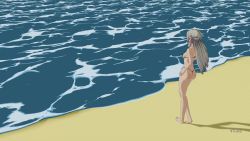 Rule 34 | 3d, alternate costume, animated, ass, bare legs, beach, bikini, breasts, edelgard von hresvelg, fire emblem, fire emblem: three houses, grey hair, highres, long hair, nintendo, ocean, small breasts, sound, swimsuit, thick thighs, thighs, video, video, ylae