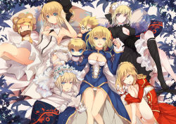 Rule 34 | 10s, 6+girls, arthur pendragon (fate), artoria pendragon (all), artoria pendragon (fate), black socks, black thighhighs, blonde hair, blue dress, blue eyes, blush, braid, breasts, cameltoe, capcom, chibi, cleavage, closed eyes, colored eyelashes, dress, fate/extra, fate/extra ccc, fate/prototype, fate/stay night, fate/tiger colosseum, fate/unlimited codes, fate (series), gilgamesh (fate/prototype), gloves, green eyes, grey eyes, hair ribbon, headdress, kneehighs, long legs, multiple girls, multiple persona, nero claudius (bride) (fate), nero claudius (fate), nero claudius (fate) (all), nero claudius (fate/extra), open mouth, panties, ponytail, rain lan, ribbon, saber (fate), saber alter, saber lily, saber lion, short hair, single sock, smile, socks, thighhighs, underwear, veil, white dress, white gloves, white panties, | |