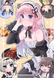 Rule 34 | 5girls, absurdres, an-94 (girls&#039; frontline), artist request, bad id, bad pixiv id, blush, bowl, commentary request, embarrassed, closed eyes, food, french fries, girls&#039; frontline, highres, hk416 (girls&#039; frontline), korean commentary, laughing, maid, maid headdress, multiple girls, noodles, plate, pot, ramen, ro635 (girls&#039; frontline), scar, scar across eye, scar on face, shrimp, shrimp tempura, st ar-15 (girls&#039; frontline), steak, takoyaki, tempura, ump45 (girls&#039; frontline)