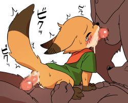 Rule 34 | 3boys, anal, cum, cum in ass, cum in mouth, cumdrip, ejaculating while penetrated, ejaculation, fellatio, furry, furry male, male focus, male penetrated, manmosu marimo, multiple boys, nick wilde, oral, sex, size difference, spitroast, tagme, tail, yaoi, zootopia