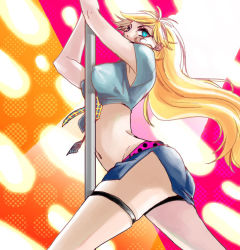 Rule 34 | 10s, breasts, cleavage, nipples, panty &amp; stocking with garterbelt, panty (psg), pole, pole dancing