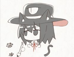 Rule 34 | 1other, androgynous, animal ear fluff, animal ears, animated, animated gif, black eyes, black hair, black hat, cat ears, cat tail, chibi, colored skin, detached sleeves, enraku tsubakura, hat, jian xing zao, kemonomimi mode, len&#039;en, medium hair, neck ribbon, no mouth, no nose, other focus, red ribbon, ribbon, shirt, simple background, solo, tail, two-sided fabric, two-sided headwear, white background, white shirt, white skin, white sleeves