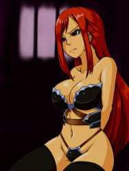 Rule 34 | armor, bikini armor, breasts, erza scarlet, fairy tail, fishneak, large breasts, red hair, tagme
