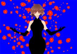 Rule 34 | animated, animated gif, dress, flower, gloves, lowres, meiko (vocaloid), solo, vocaloid