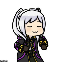 Rule 34 | 1girl, black coat, closed eyes, closed mouth, coat, commentary, cowboy shot, dancing, doodle, fire emblem, fire emblem awakening, fire emblem heroes, kantai collection, long hair, nintendo, robin (female) (fire emblem), robin (fire emblem), rukotaro, sidelocks, silver hair, simple background, solo, thick outlines, twintails, white background, zui zui dance