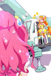 Rule 34 | 2girls, ^^^, blunt bangs, boots, cure grace, cure twinkle, detached collar, go! princess precure, hand on own hip, healin&#039; good precure, highres, long hair, multiple girls, precure, ryuuta (cure ryuuta), standing, surprised, thigh boots, thighhighs, very long hair, wide-eyed