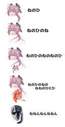 Rule 34 | 1girl, braid, commentary, highres, kantai collection, misumi (niku-kyu), nenohi (kancolle), nose bubble, open mouth, pink hair, pun, purple eyes, sleeping, sunglasses, teeth, terminator (series), the terminator, translation request, zzz