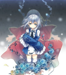 Rule 34 | 00s, 2girls, back-to-back, blue eyes, blue flower, blue hair, blue rose, buttons, cloak, dual persona, echo (ehchoy), echo (pandora hearts), flower, multiple girls, necktie, noise (pandora hearts), outstretched arms, pandora hearts, rose, short hair, sleeves past wrists, spoilers, spread arms, thighhighs, yamiko, zettai ryouiki, zwei (pandora hearts)