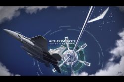 Rule 34 | ace combat, ace combat 7: skies unknown, airborne aircraft carrier, aircraft, airplane, arsenal bird, arsenal bird (justice), building, cloud, copyright name, day, drone, f-15 eagle, fighter jet, highres, jet, letterboxed, military, military vehicle, mother ship, mq-101, ocean, outdoors, parasite aircraft, ship, shiro yukimichi, space elevator, trigger (ace combat), unmanned aerial vehicle, unmanned combat aerial vehicle, vehicle focus, watercraft