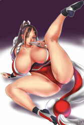 Rule 34 | 1girl, absurdres, ass, breasts, fatal fury, highres, huge breasts, long hair, ponytail, shiranui mai, solo