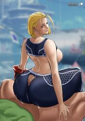 1boy 1girl ass bad_tag buttjob cammy_white colacat95 foreskin huge_ass looking_at_viewer penis smile street_fighter uncensored