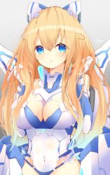 Rule 34 | 1girl, artemisia bell ashcroft, artist name, bare shoulders, blue eyes, blush, bodysuit, braid, breasts, cleavage, cleavage cutout, clothing cutout, commentary request, date a live, expressionless, french braid, gloves, hair between eyes, highres, holding, holding own hair, jam (jamjam777), large breasts, leotard, long hair, looking at viewer, orange hair, parted lips, sidelocks, signature, solo, white gloves