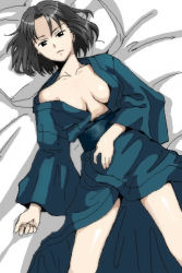 Rule 34 | 1girl, breasts, japanese clothes, kara no kyoukai, large breasts, lying, ryougi shiki, solo