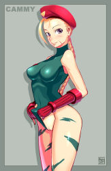 Rule 34 | breasts, cammy white, capcom, cleft of venus, pussy, sawao, scar, smile, street fighter, uncensored