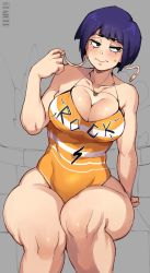 Rule 34 | 1girl, boku no hero academia, breasts, highres, jirou kyouka, large breasts, solo, thick thighs, thighs