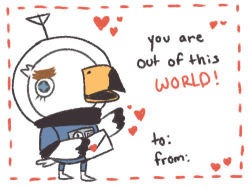Rule 34 | animal crossing, astronaut, bird, border, flabbeycrossing, gulliver (animal crossing), heart, letter, love letter, lowres, nintendo, red border, seagull, valentine card, white background