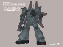 2024 advance_of_zeta aqua_eyes character_name clenched_hands commentary dated fusion gundam highres hizack hizack_custom machinery mecha mecha_focus mobile_suit no_humans parker_zhao redesign robot science_fiction signature sketch titans_(gundam) zaku_flipper