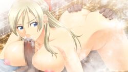 Rule 34 | 1girl, 69, breasts, censored, chijoku no onna kishi, cum, cum in mouth, cunnilingus, fellatio, game cg, hand on ass, large breasts, lune (company), mildred von lislstadt, monster, nipples, nude, oral, paizuri, solo focus, steam, sweat, wet
